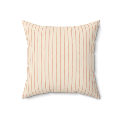 Soft Blush Lines Pillow - Striped Neutral Throw Pillow - Minimalist Decorative Cushion - Beige Bedroom