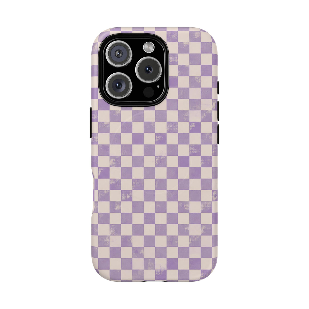 Lavender Check Magnetic Protective Phone Case – Tough Dual-Layer Cover