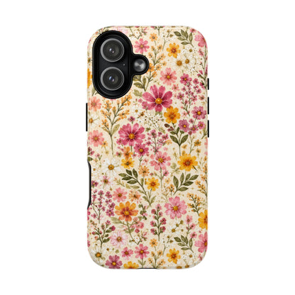 Wildflower Meadow Magnetic Protective Phone Case – Tough Dual-Layer Cover