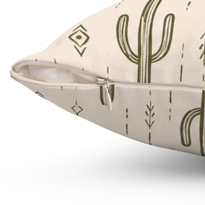 Desert Rhythm Pillow - Boho Cactus Throw Pillow - Neutral Desert Decorative Cushion - Southwestern Home Decor