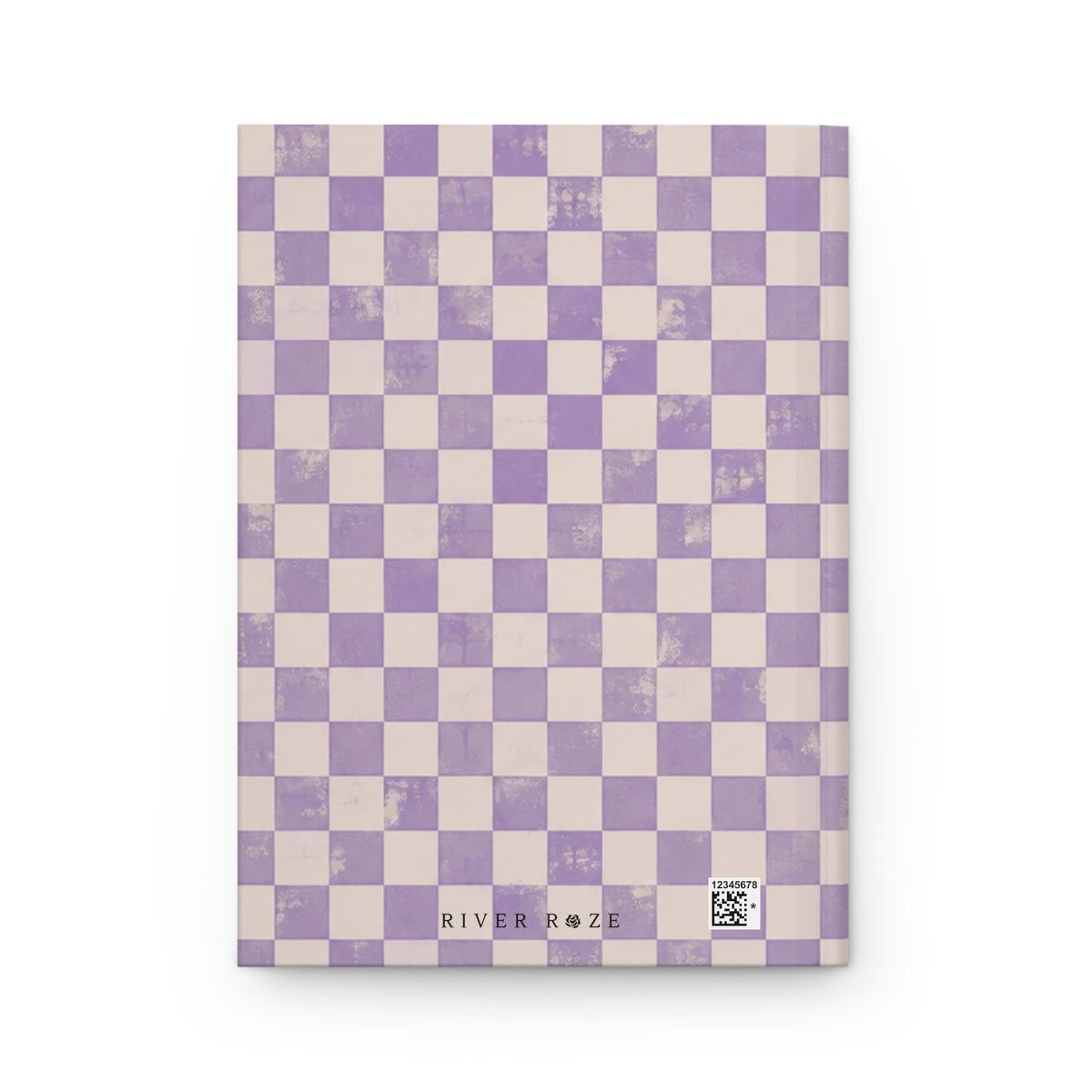 Lavender Check Hardcover Journal – Lined Checkerboard Notebook
