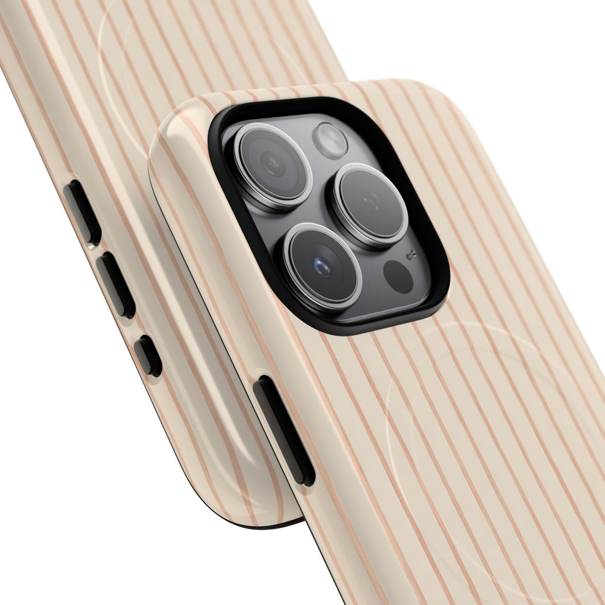 Soft Blush Lines Magnetic Protective Phone Case – Tough Dual-Layer Cover