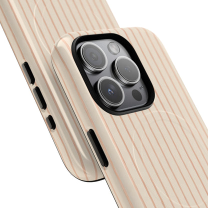 Soft Blush Lines Magnetic Protective Phone Case – Tough Dual-Layer Cover