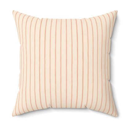 Soft Blush Lines Pillow - Striped Neutral Throw Pillow - Minimalist Decorative Cushion - Beige Bedroom