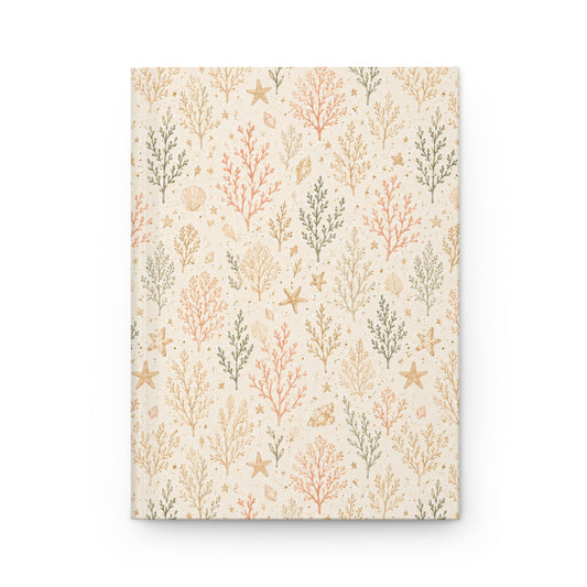 Coral Garden Hardcover Journal – Lined Coastal Notebook