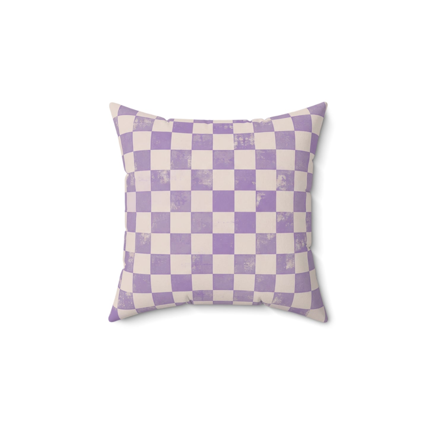 Lavender Check Pillow - Purple Checkerboard Throw Pillow - Pastel Decorative Cushion - Retro Home Decor
