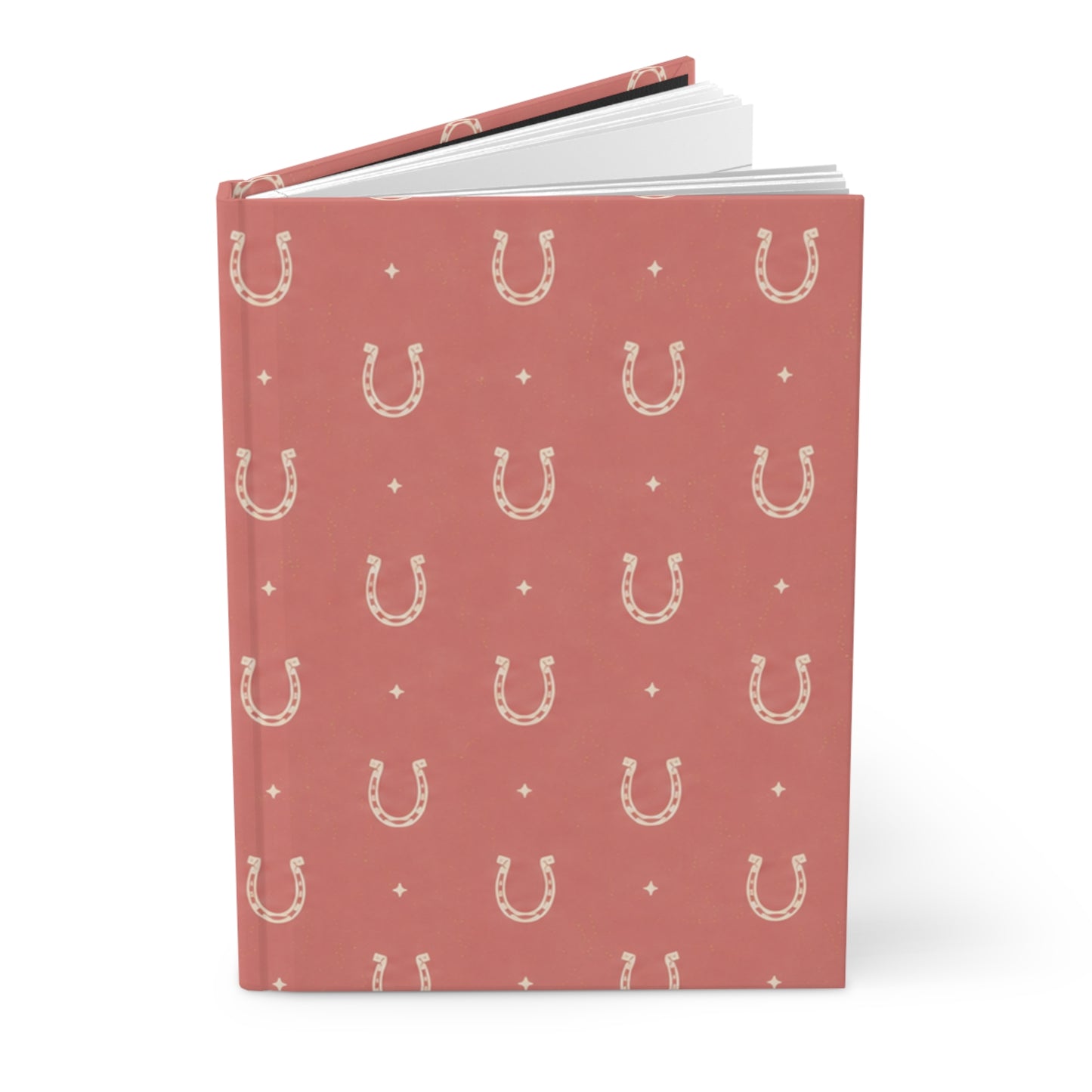Lucky Blush Hardcover Journal – Lined Horseshoe Notebook