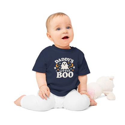 Daddy's Little Boo Baby T-Shirt - Halloween Ghost Infant Tee - Cute Spooky Baby Shirt - Halloween Baby Outfit