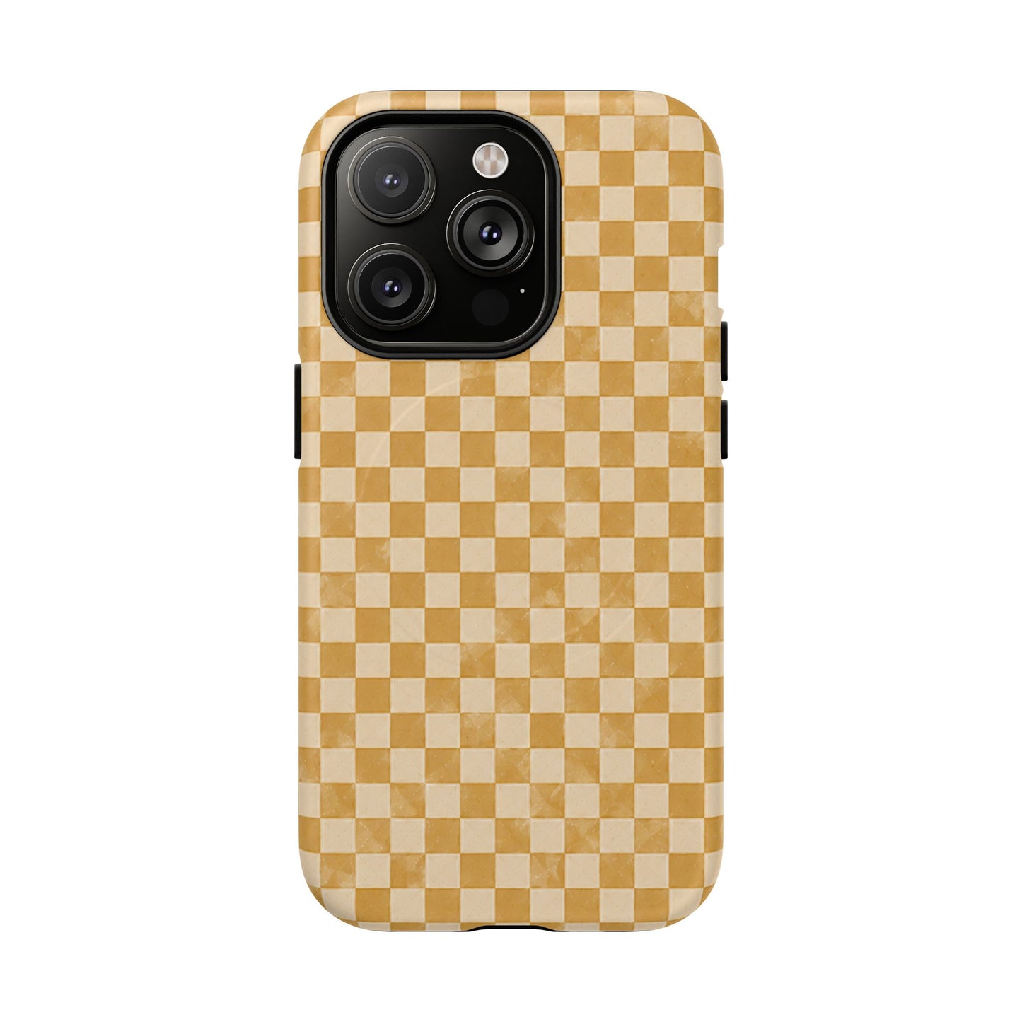 Golden Check Magnetic Protective Phone Case – Tough Dual-Layer Cover