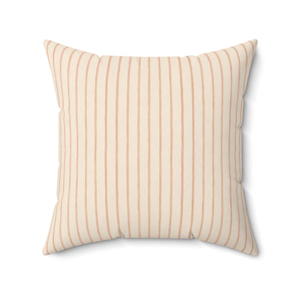 Soft Blush Lines Pillow - Striped Neutral Throw Pillow - Minimalist Decorative Cushion - Beige Bedroom