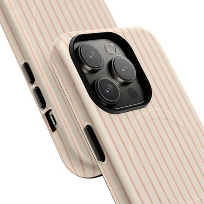Soft Blush Lines Magnetic Protective Phone Case – Tough Dual-Layer Cover
