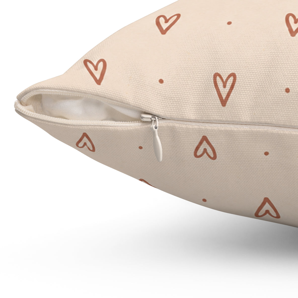 Little Sweet Hearts Pillow - Blush Heart Throw Pillow - Cute Decorative Cushion - Neutral Bedroom Decor