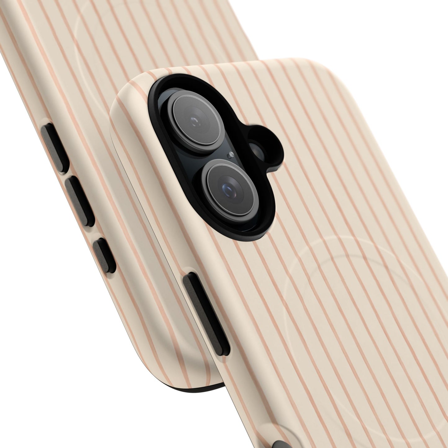 Soft Blush Lines Magnetic Protective Phone Case – Tough Dual-Layer Cover
