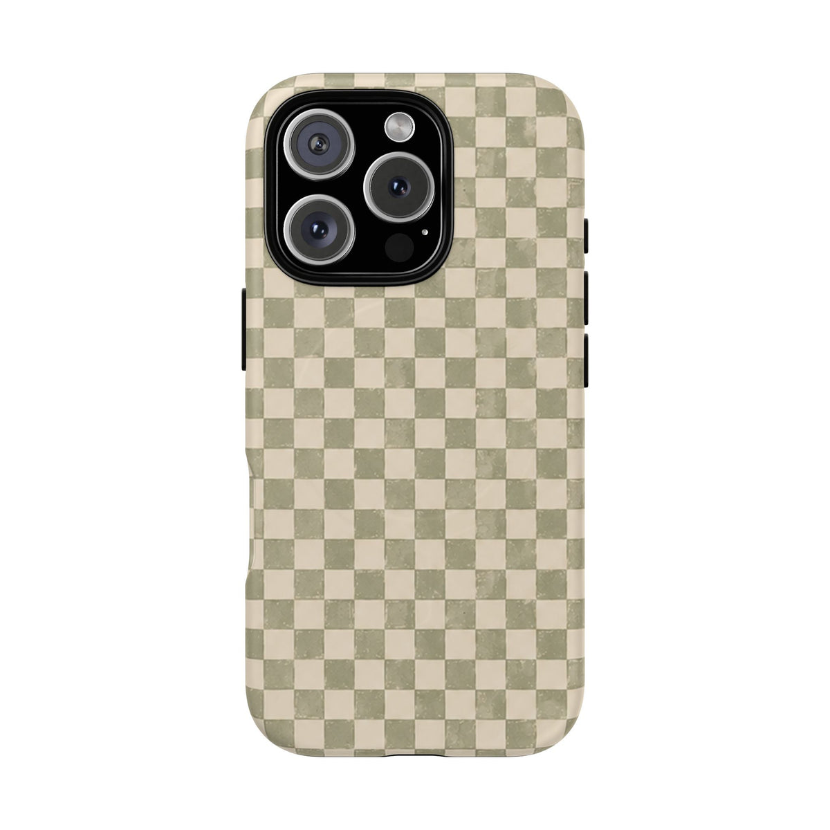 Sage Check Magnetic Protective Phone Case – Tough Dual-Layer Cover