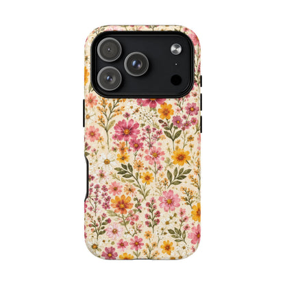 Wildflower Meadow Magnetic Protective Phone Case – Tough Dual-Layer Cover