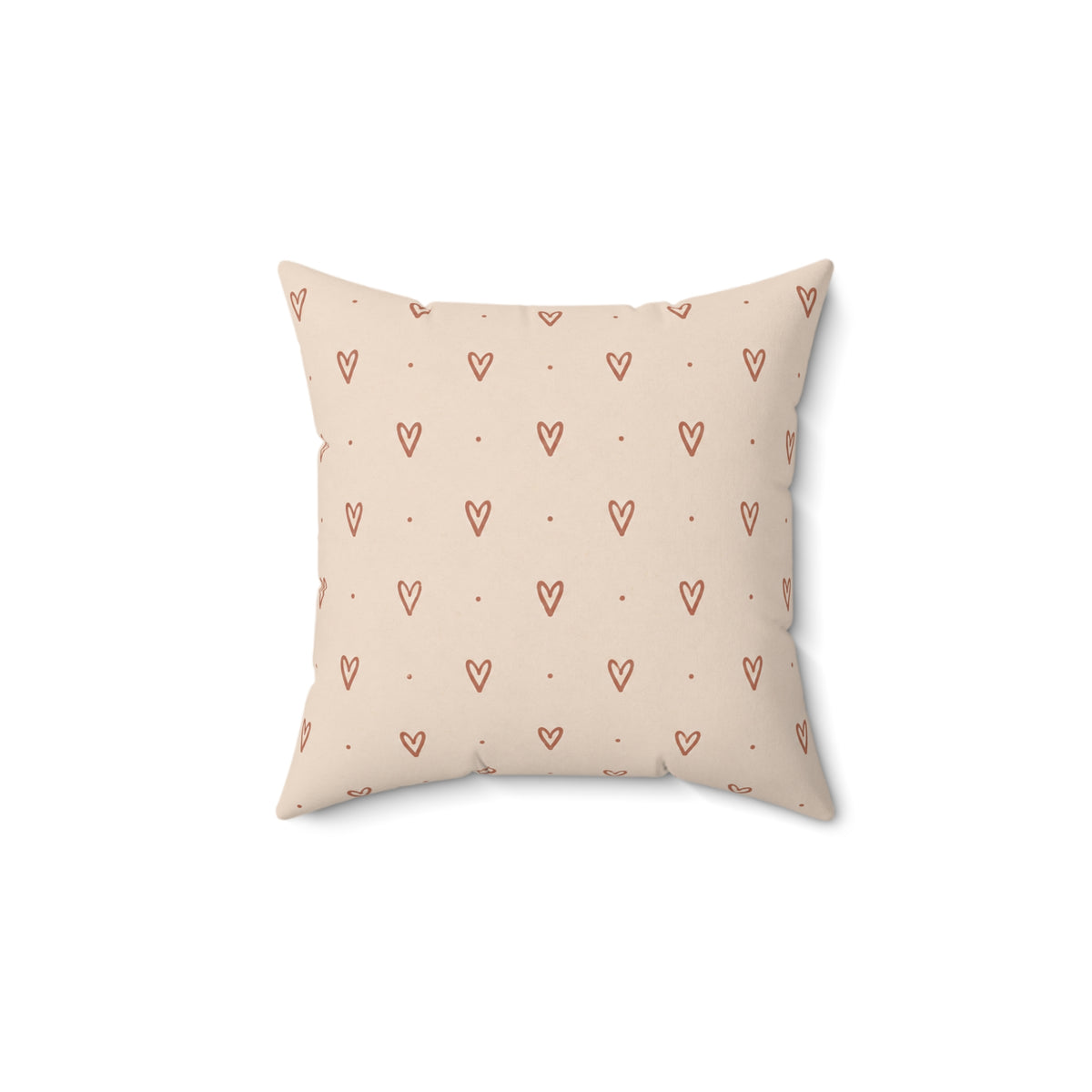 Little Sweet Hearts Pillow - Blush Heart Throw Pillow - Cute Decorative Cushion - Neutral Bedroom Decor