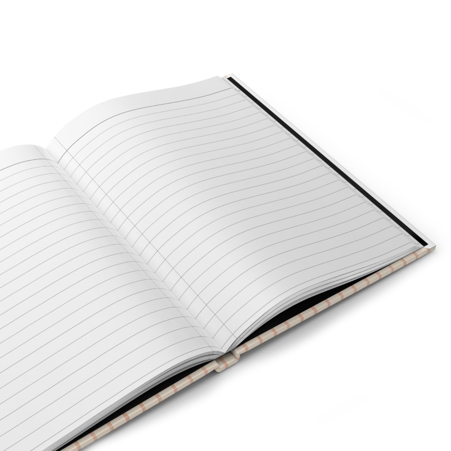 Soft Blush Lines Hardcover Journal – Lined Minimalist Notebook