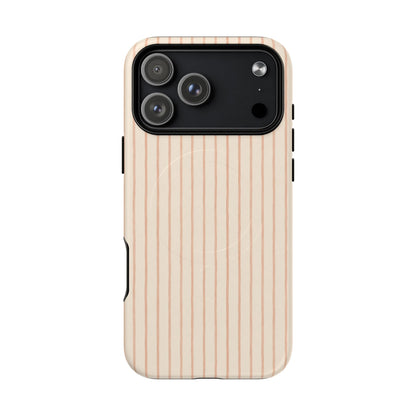 Soft Blush Lines Magnetic Protective Phone Case – Tough Dual-Layer Cover