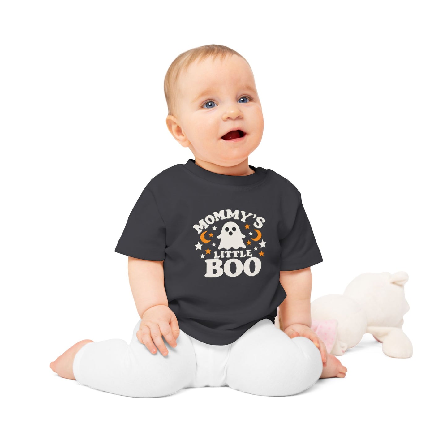 Mommy's Little Boo Baby T-Shirt - Halloween Ghost Infant Tee - Cute Spooky Baby Shirt - Halloween Baby Outfit
