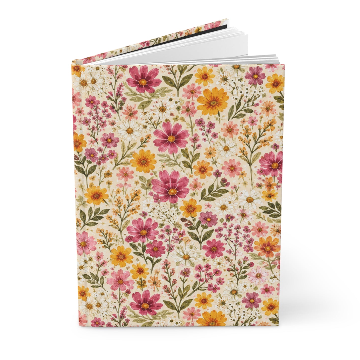 Wildflower Meadow Hardcover Journal – Lined Floral Notebook