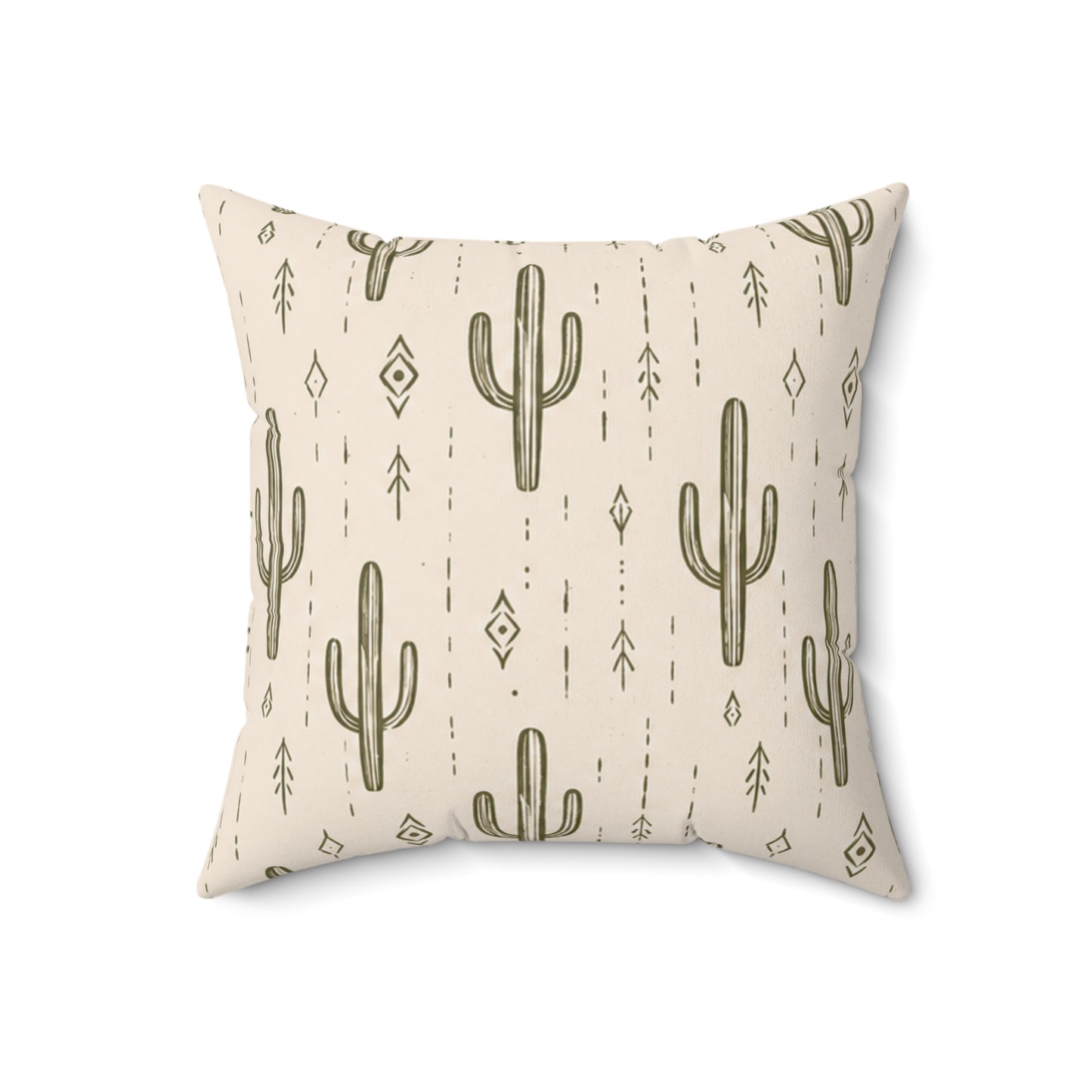 Desert Rhythm Pillow - Boho Cactus Throw Pillow - Neutral Desert Decorative Cushion - Southwestern Home Decor