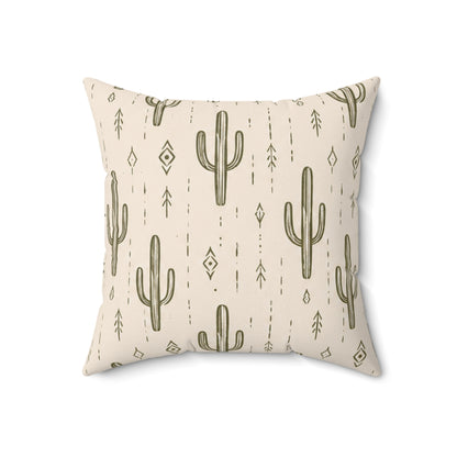 Desert Rhythm Pillow - Boho Cactus Throw Pillow - Neutral Desert Decorative Cushion - Southwestern Home Decor