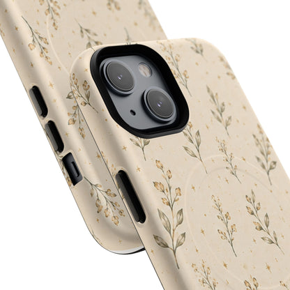 Floral Sprig Magnetic Protective Phone Case – Tough Dual-Layer Cover