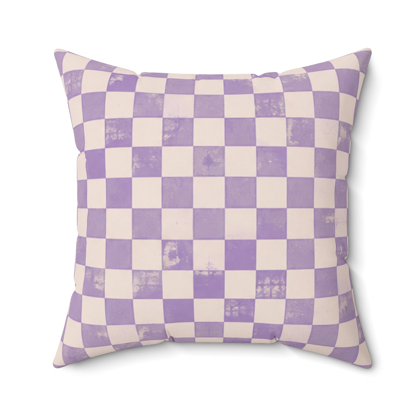 Lavender Check Pillow - Purple Checkerboard Throw Pillow - Pastel Decorative Cushion - Retro Home Decor