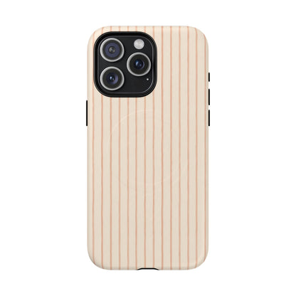 Soft Blush Lines Magnetic Protective Phone Case – Tough Dual-Layer Cover