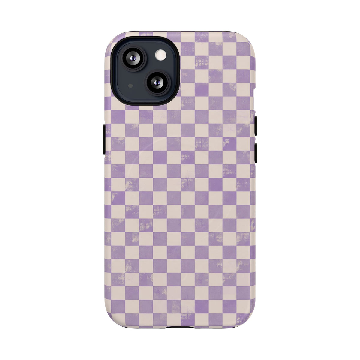 Lavender Check Magnetic Protective Phone Case – Tough Dual-Layer Cover