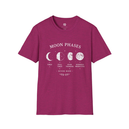 Moon Phases Graphic T-Shirt – Celestial Lunar Tee