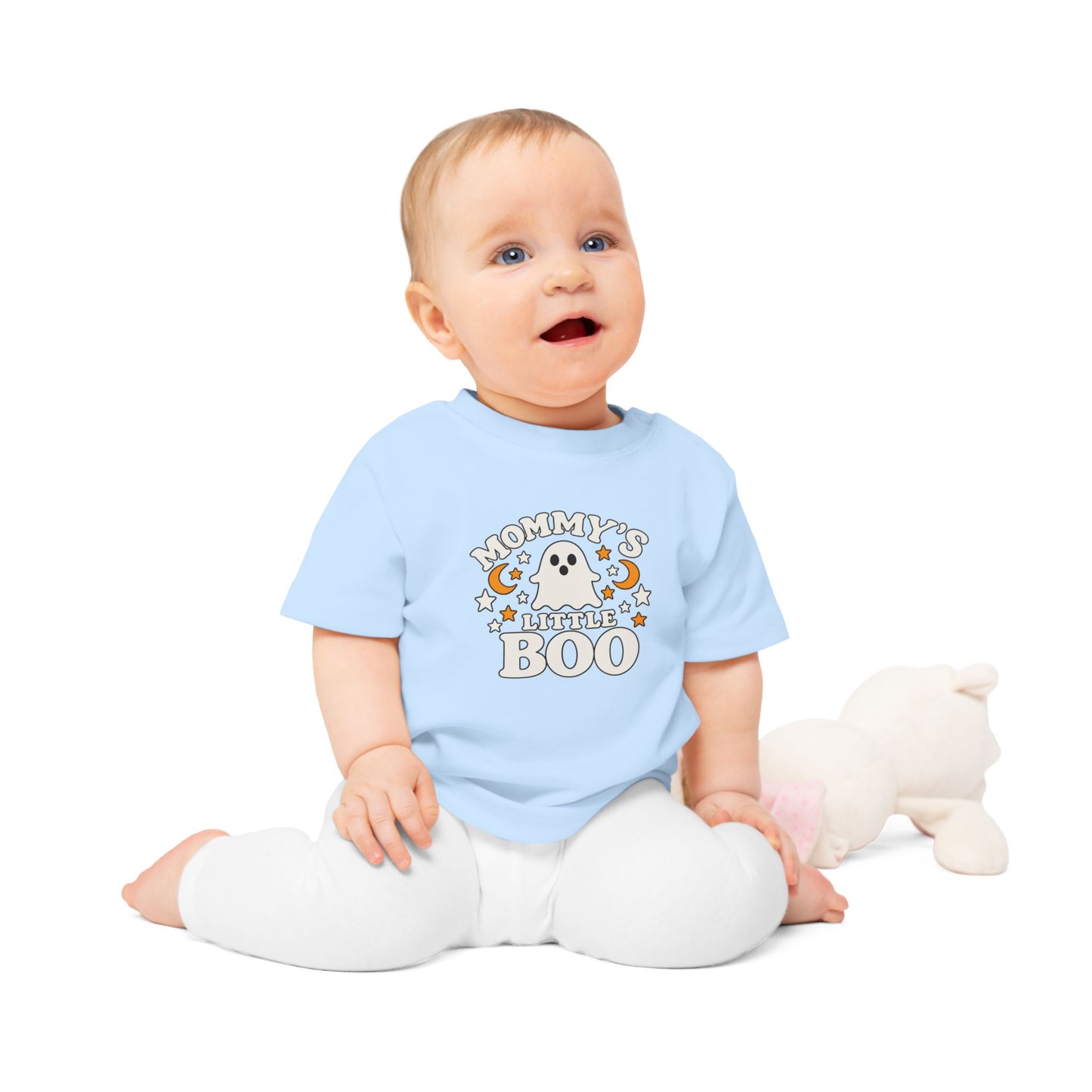 Mommy's Little Boo Baby T-Shirt - Halloween Ghost Infant Tee - Cute Spooky Baby Shirt - Halloween Baby Outfit