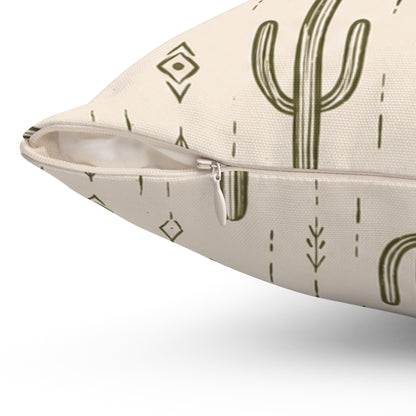 Desert Rhythm Pillow - Boho Cactus Throw Pillow - Neutral Desert Decorative Cushion - Southwestern Home Decor