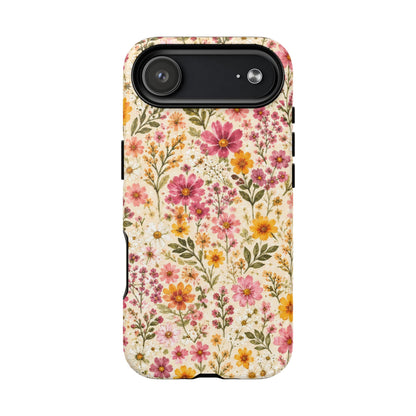Wildflower Meadow Magnetic Protective Phone Case – Tough Dual-Layer Cover