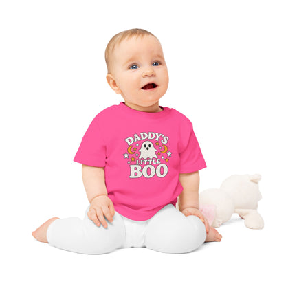 Daddy's Little Boo Baby T-Shirt - Halloween Ghost Infant Tee - Cute Spooky Baby Shirt - Halloween Baby Outfit