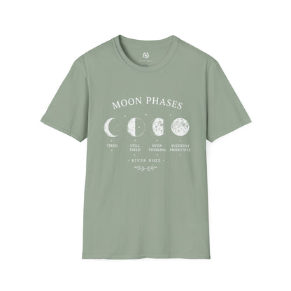 Moon Phases Graphic T-Shirt – Celestial Lunar Tee