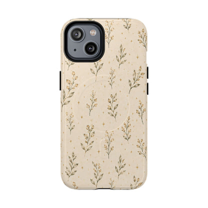 Floral Sprig Magnetic Protective Phone Case – Tough Dual-Layer Cover