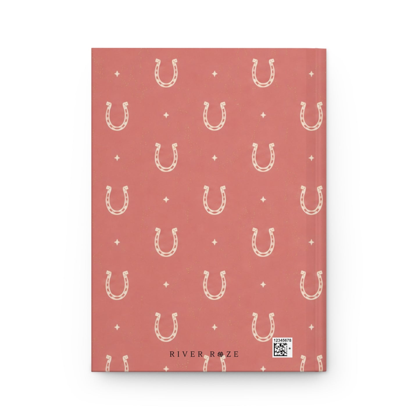 Lucky Blush Hardcover Journal – Lined Horseshoe Notebook