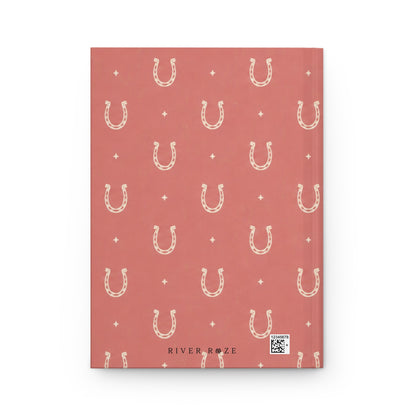 Lucky Blush Hardcover Journal – Lined Horseshoe Notebook