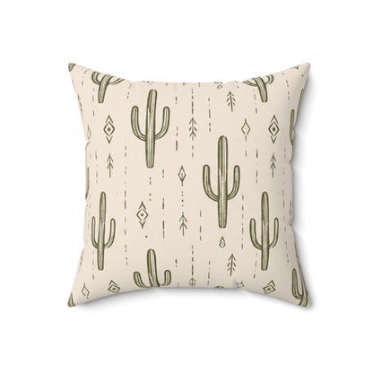 Desert Rhythm Pillow - Boho Cactus Throw Pillow - Neutral Desert Decorative Cushion - Southwestern Home Decor