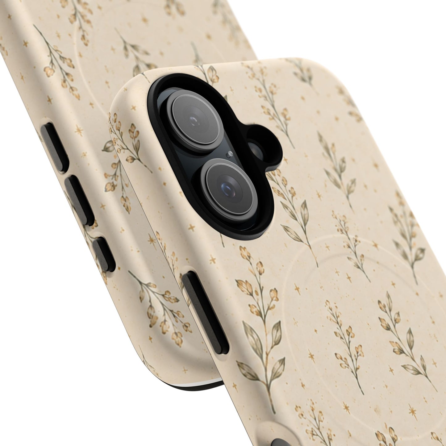 Floral Sprig Magnetic Protective Phone Case – Tough Dual-Layer Cover