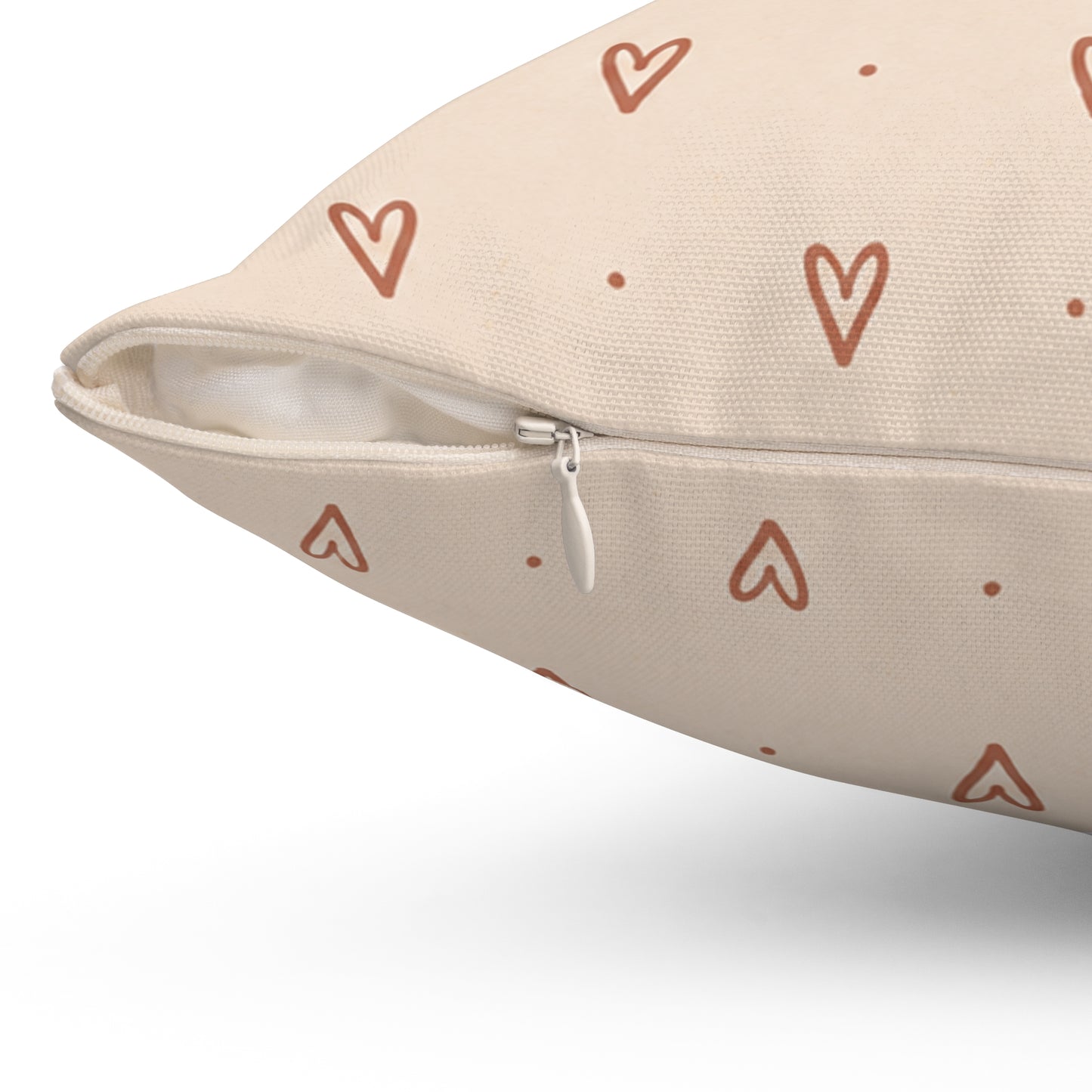 Little Sweet Hearts Pillow - Blush Heart Throw Pillow - Cute Decorative Cushion - Neutral Bedroom Decor