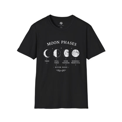 Moon Phases Graphic T-Shirt – Celestial Lunar Tee