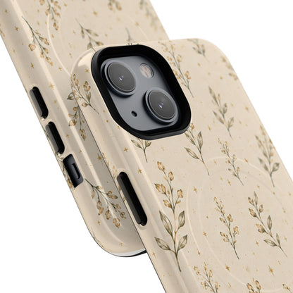 Floral Sprig Magnetic Protective Phone Case – Tough Dual-Layer Cover