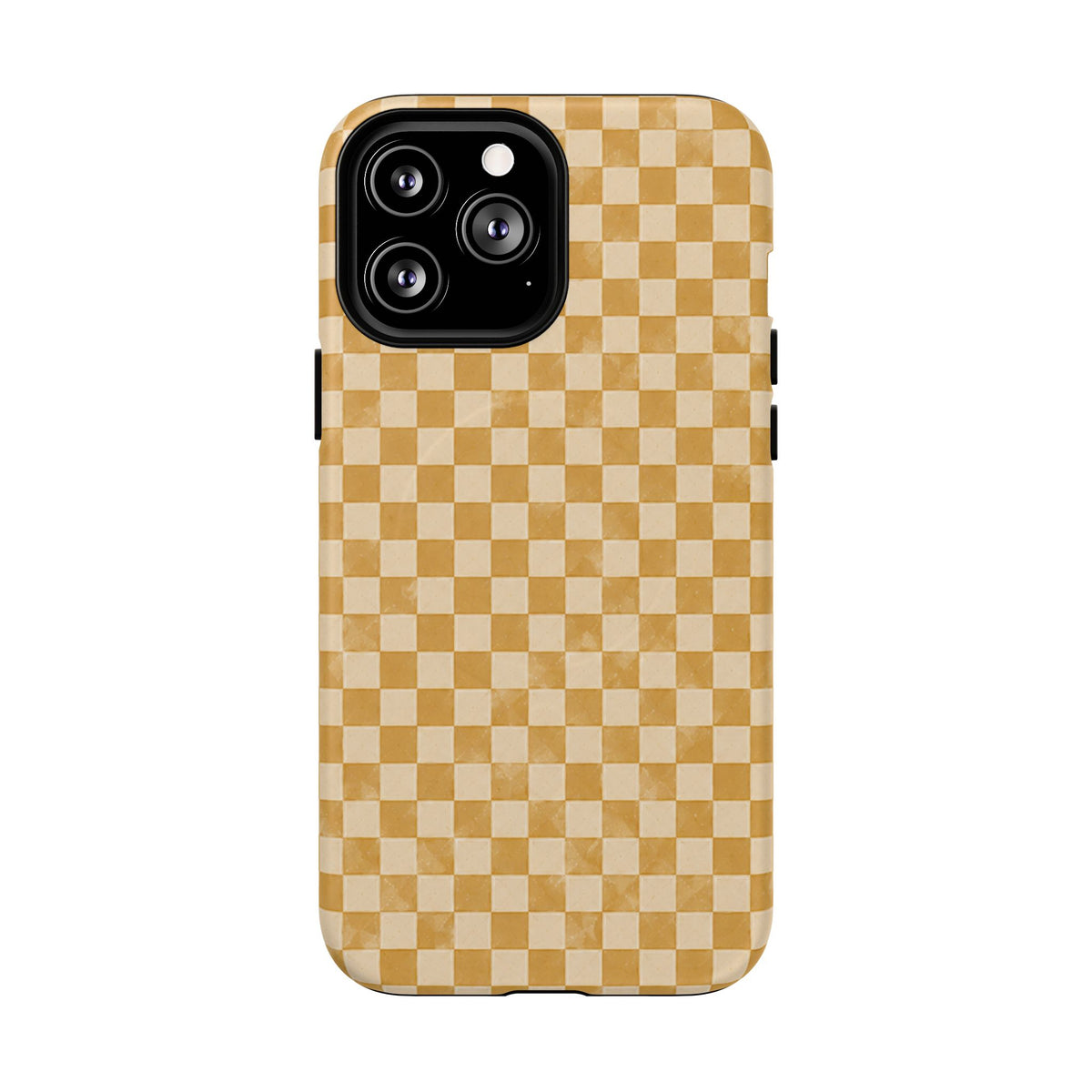 Golden Check Magnetic Protective Phone Case – Tough Dual-Layer Cover