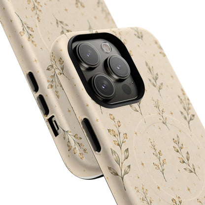 Floral Sprig Magnetic Protective Phone Case – Tough Dual-Layer Cover