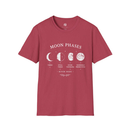 Moon Phases Graphic T-Shirt – Celestial Lunar Tee