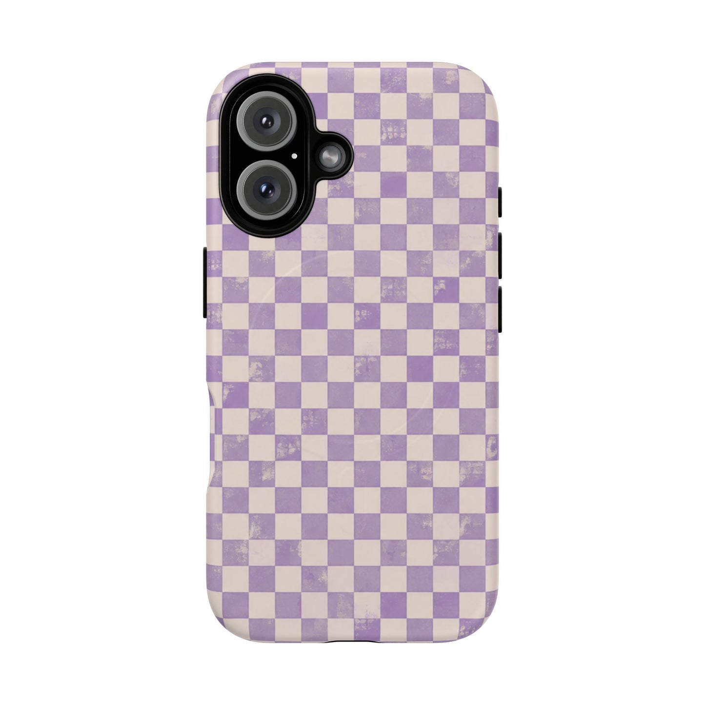 Lavender Check Magnetic Protective Phone Case – Tough Dual-Layer Cover