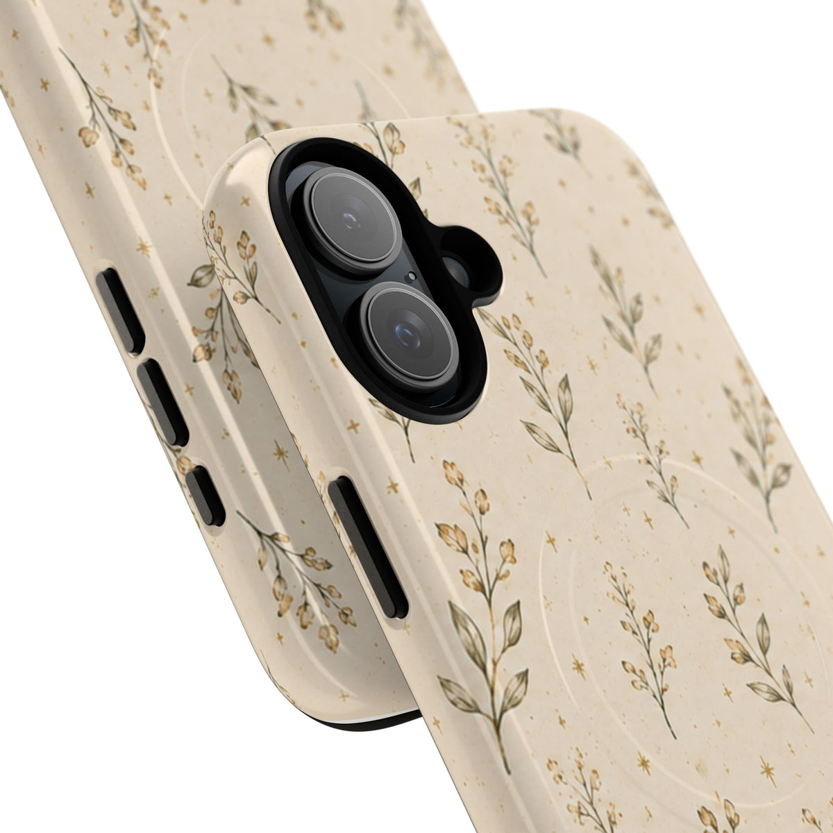 Floral Sprig Magnetic Protective Phone Case – Tough Dual-Layer Cover
