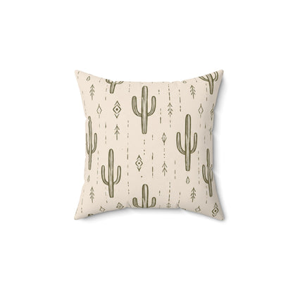 Desert Rhythm Pillow - Boho Cactus Throw Pillow - Neutral Desert Decorative Cushion - Southwestern Home Decor